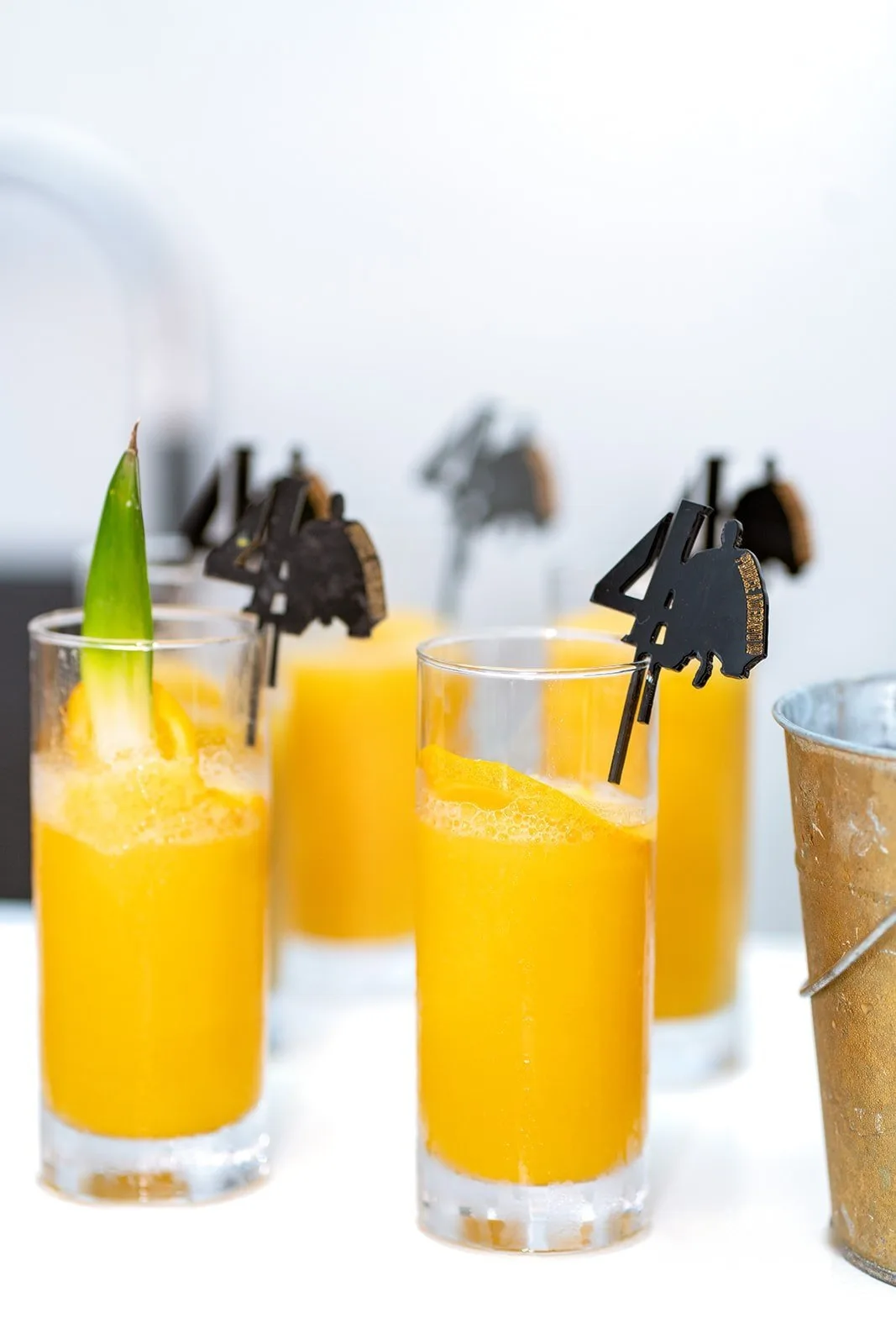 Glasses of fresh orange juice